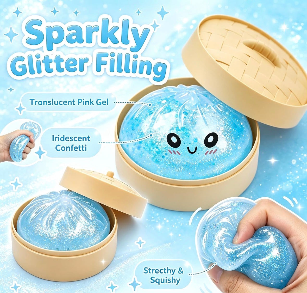 Glitter dumpling 8.5 cm