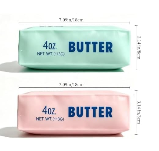 2 pack  Crunchy Butter Squishy, Jumbo Butter Stick Stress Relief Fidget Toy