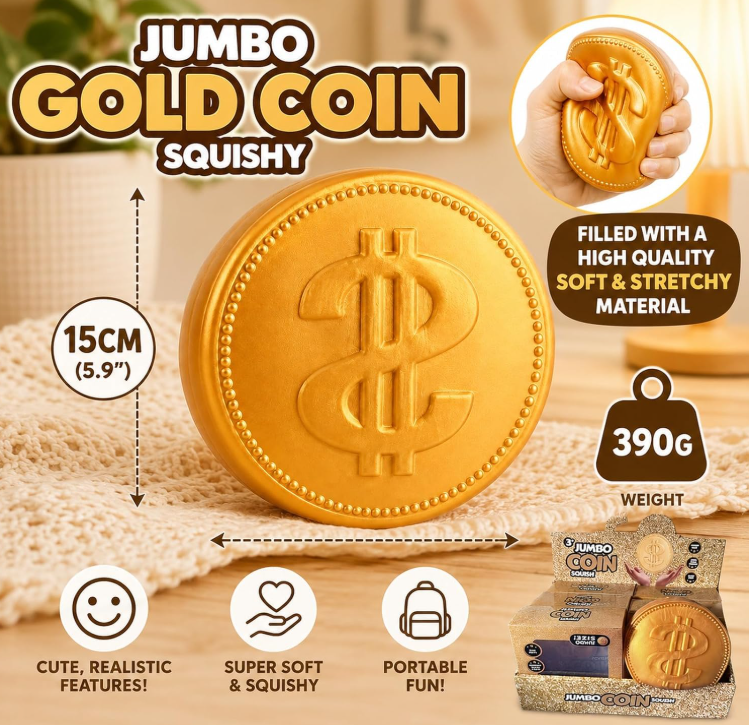 gold coin jumbo squishy